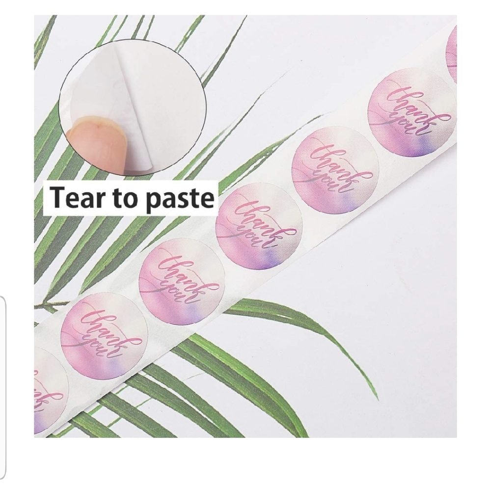 200 ct  SMALL 1 " Thank You Stickers - Picture 5 of 10